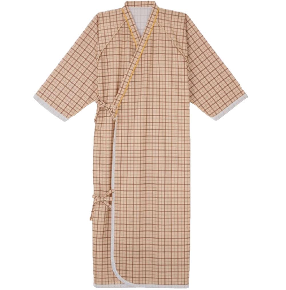 【ねまき】【入院】【介護】【男女兼用】 ケアねまき：ダブルメッシュタイプ ベージュ