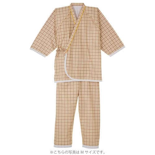 【ねまき】【入院】【介護】【男女兼用】 セパレートねまき：ダブルメッシュタイプ ベージュ