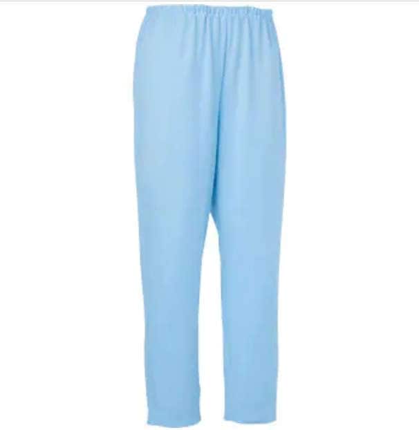 【パジャマ】【入院】【介護】 サニーストレートパンツ：サックス