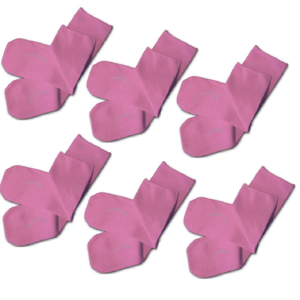 【感覚・触覚過敏症】【敏感肌】 肌に触れる縫い目ゼロ シームレスキッズソックス ピンク 6足組