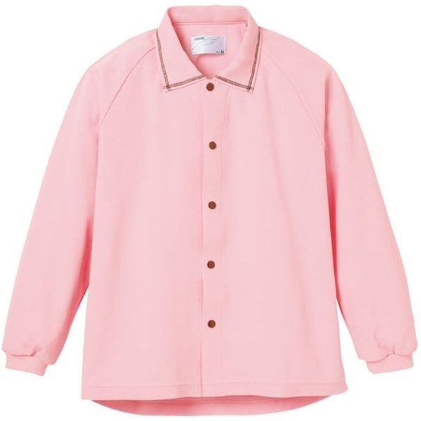 【室内着】【入院】【介護】 サニーポロシャツ 長袖：ピンク