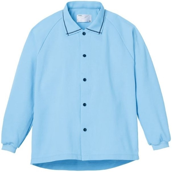 【室内着】【入院】【介護】 サニーポロシャツ 長袖：サックス