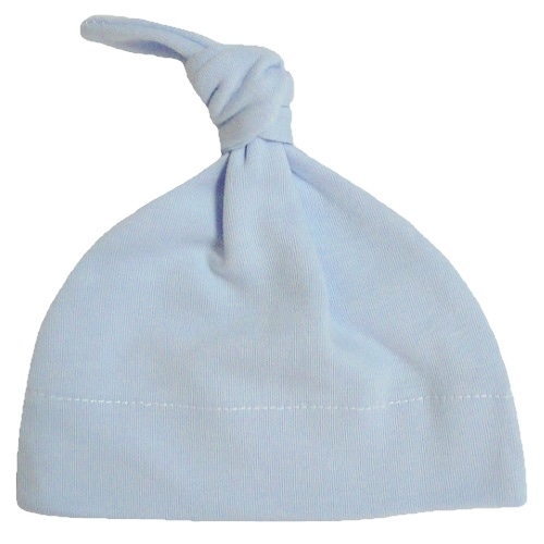 【未熟児】【低出生体重児】【早産児】【NICU】用 ベビー服：ノット帽子 ブルー