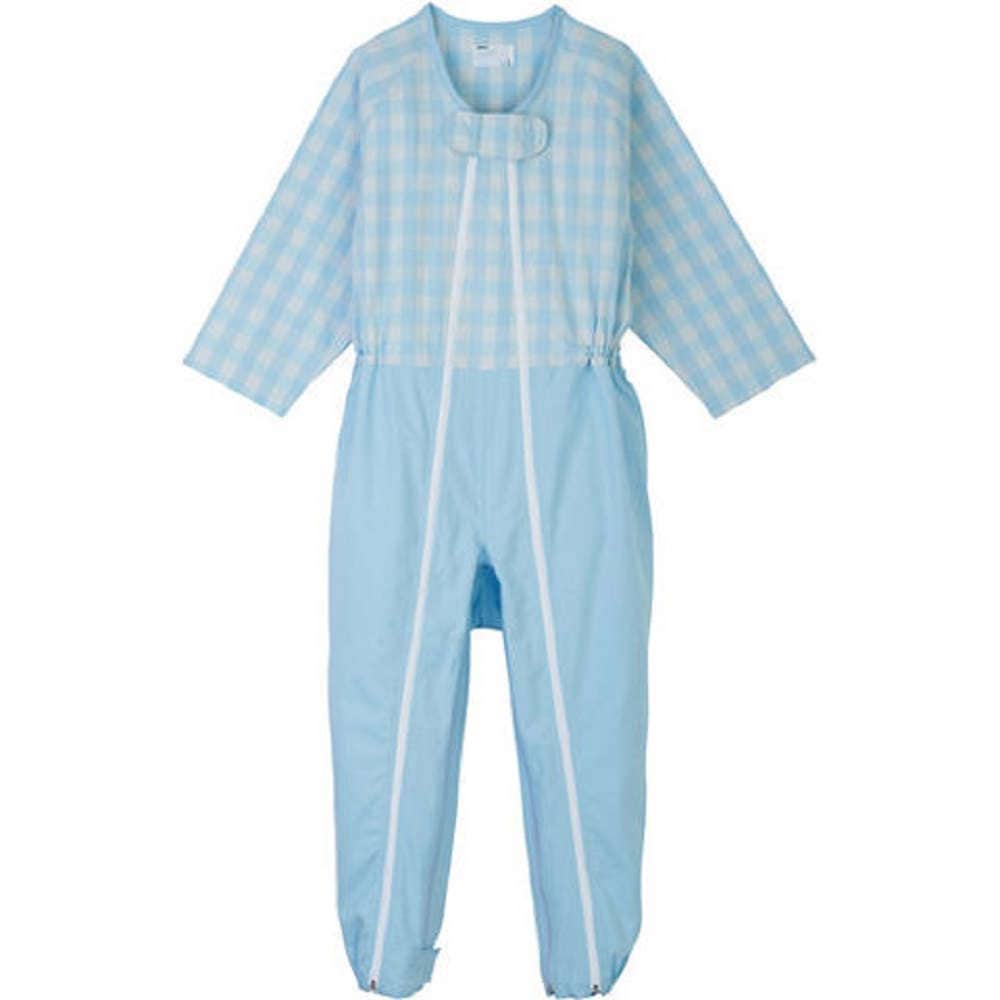 【つなぎ】【オールシーズン】フルオープン 3本ファスナータイプ コンビネーション：ブルー