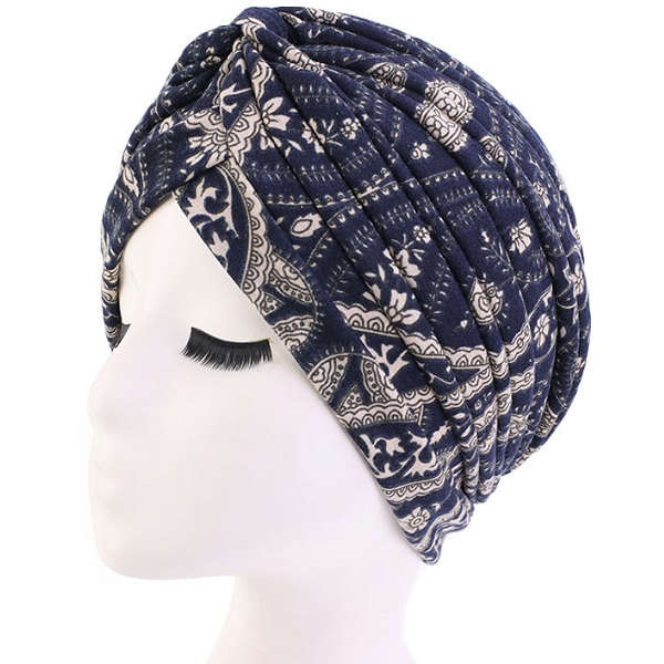 【抗がん剤治療】【医療用帽子】【ケア帽子】 ターバンキャップ：ペイズリー