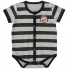 【新生児】 半袖ロンパース：ラガーブラック 【サイズ60】