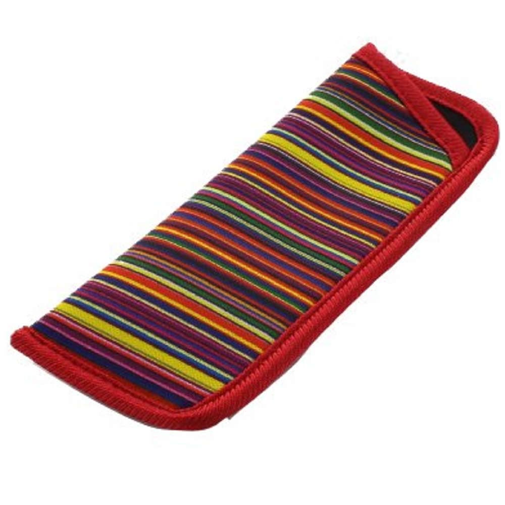 【メガネケース】 ソフトメガネケース：カラフルストライプ