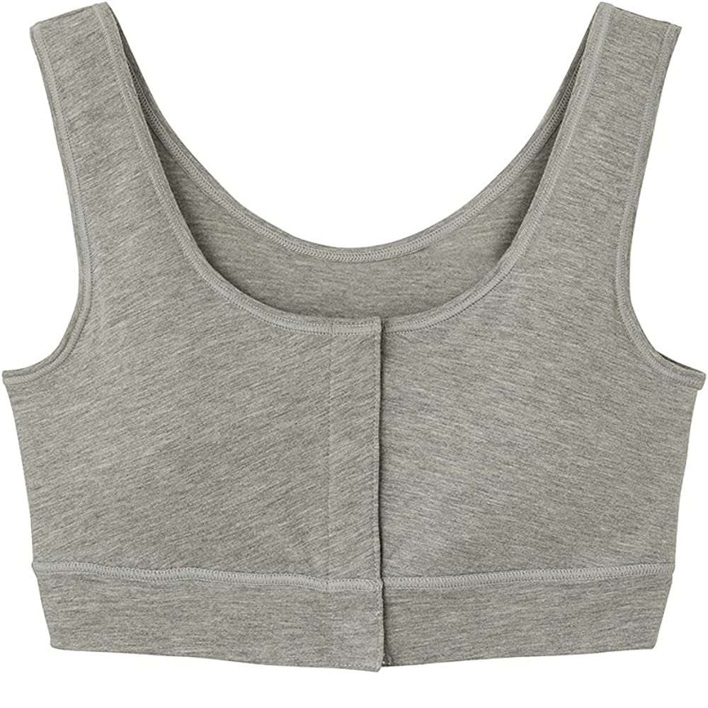【乳がん】【乳房切除】【敏感肌】 グンゼ SELFEAR 前開きラクブラ:杢グレー