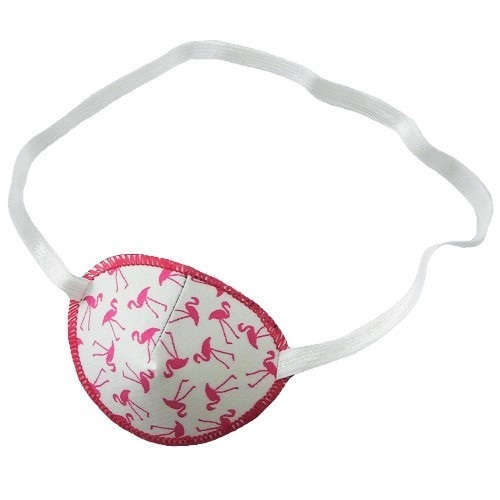 【ものもらい】【斜視】【眼瞼炎】　キッズ用眼帯：フラミンゴ