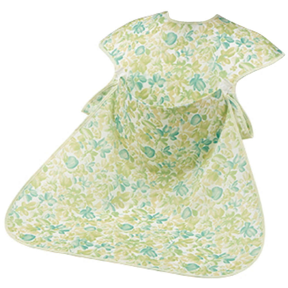 【介護エプロン】 お食事用エプロン ポケットオープンタイプ： フルーツグリーン