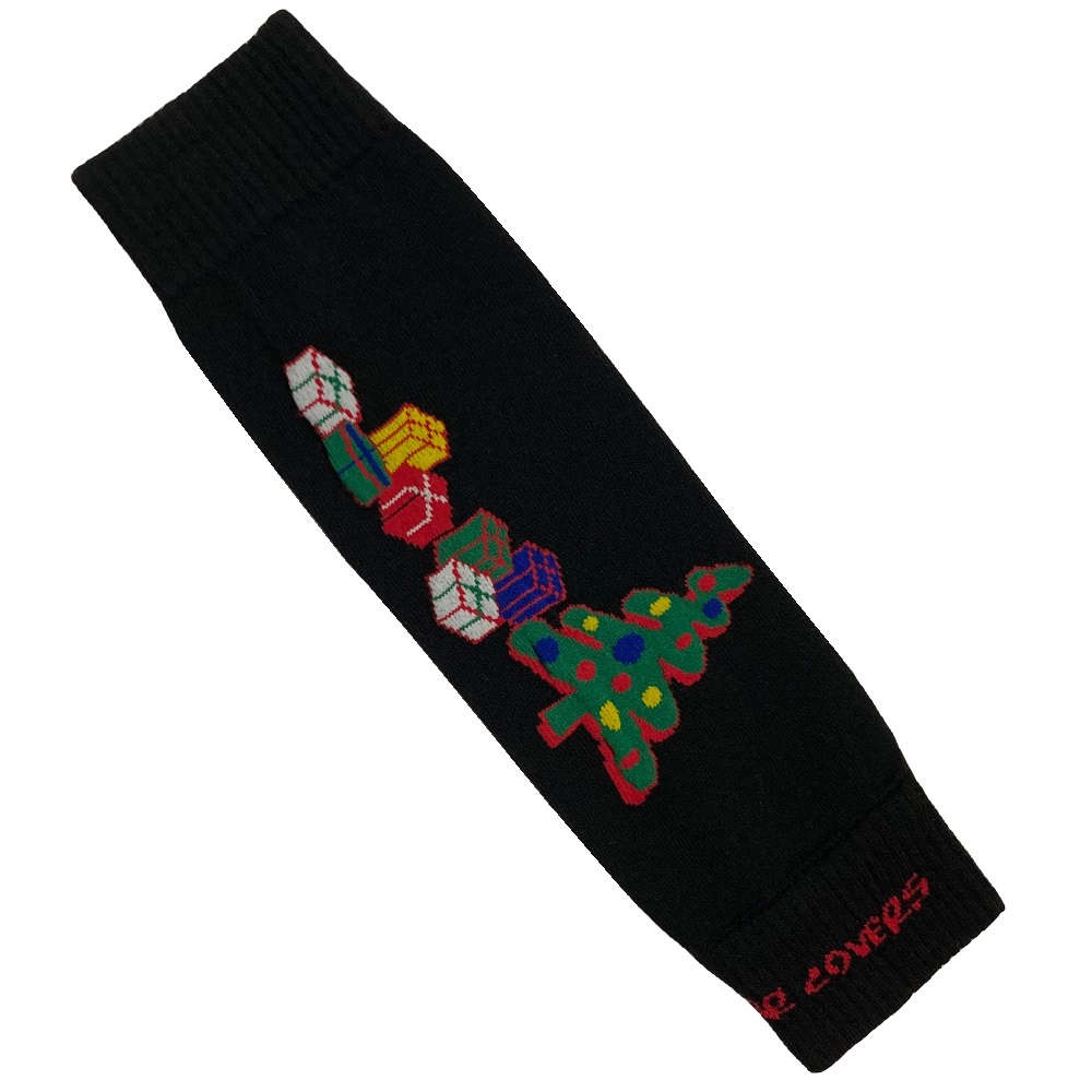 【頚椎ヘルニア】【ムチウチ】首サポーター・頚椎固定カラー用　カバー：ブラッククリスマス