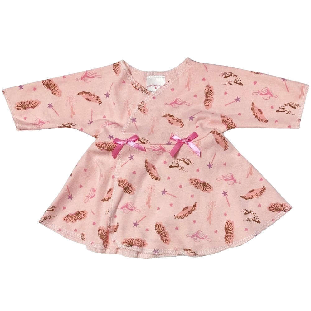 【未熟児】【低出生体重児】【早産児】【NICU】用 ベビー服： 長袖ワンピトップ バレエ