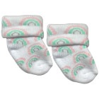 【未熟児】【低出生体重児】【早産児】【NICU】用 ベビーソックス：レインボー