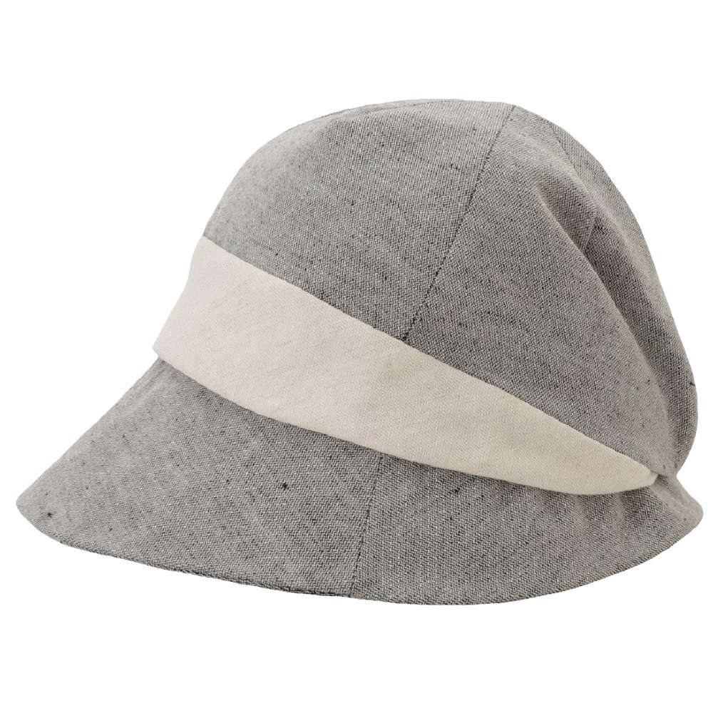 【UV対策】【外出用】 オーガニックコットン麻混ふっくらハット