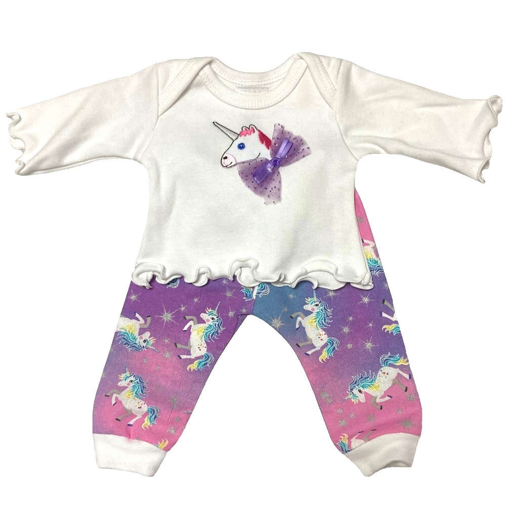 【未熟児】【低出生体重児】【早産児】【NICU】用 ベビー服： ユニコーン