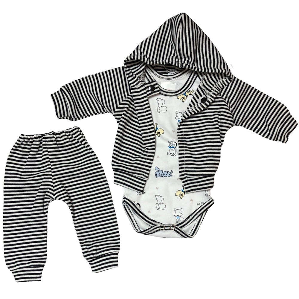 【未熟児】【低出生体重児】【早産児】【NICU】用 ベビー服：パピーロンパースセット