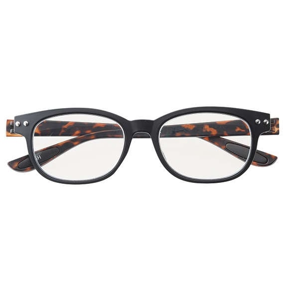 【PCメガネ】 ブルーライトカット パソコングラス リラクションBYカラフルック：ブラック