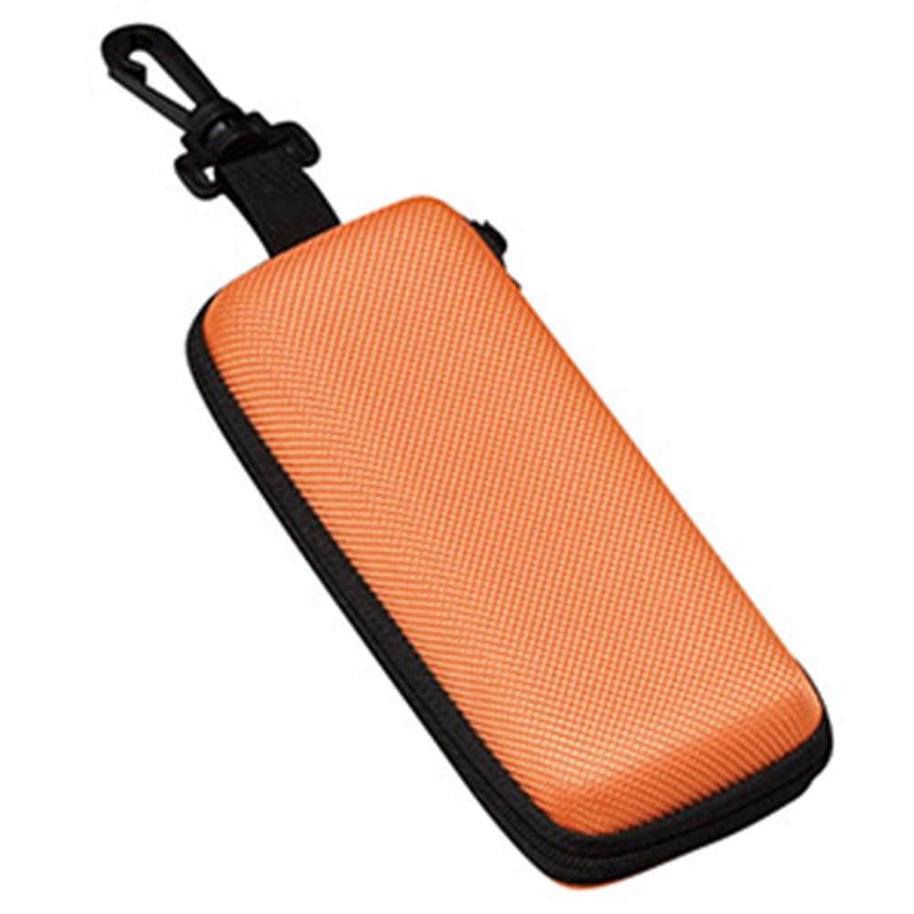 【メガネケース】 ウレタンセミハードケース フック付き 小さめサイズ：オレンジ