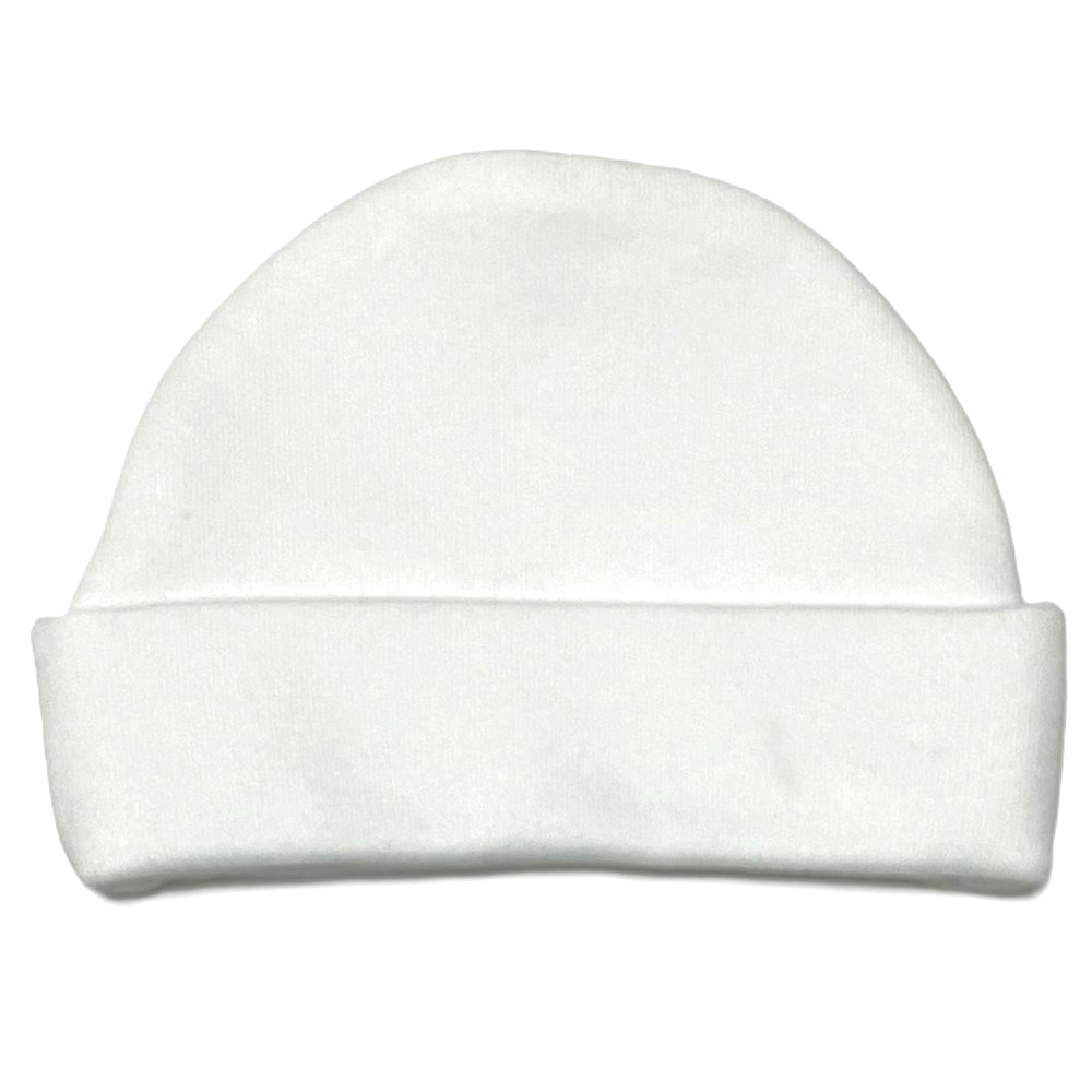 【未熟児】【低出生体重児】【早産児】【NICU】用 ベビー服：コットン帽子 ホワイト 【1360g以下】