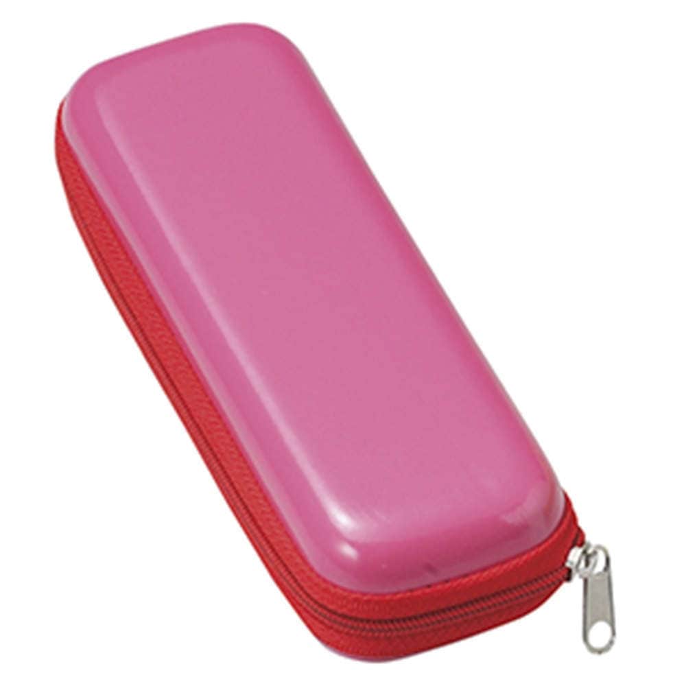 【キッズ】【メガネケース】 バイカラーキッズ ウレタンセミハードケース：ピンク