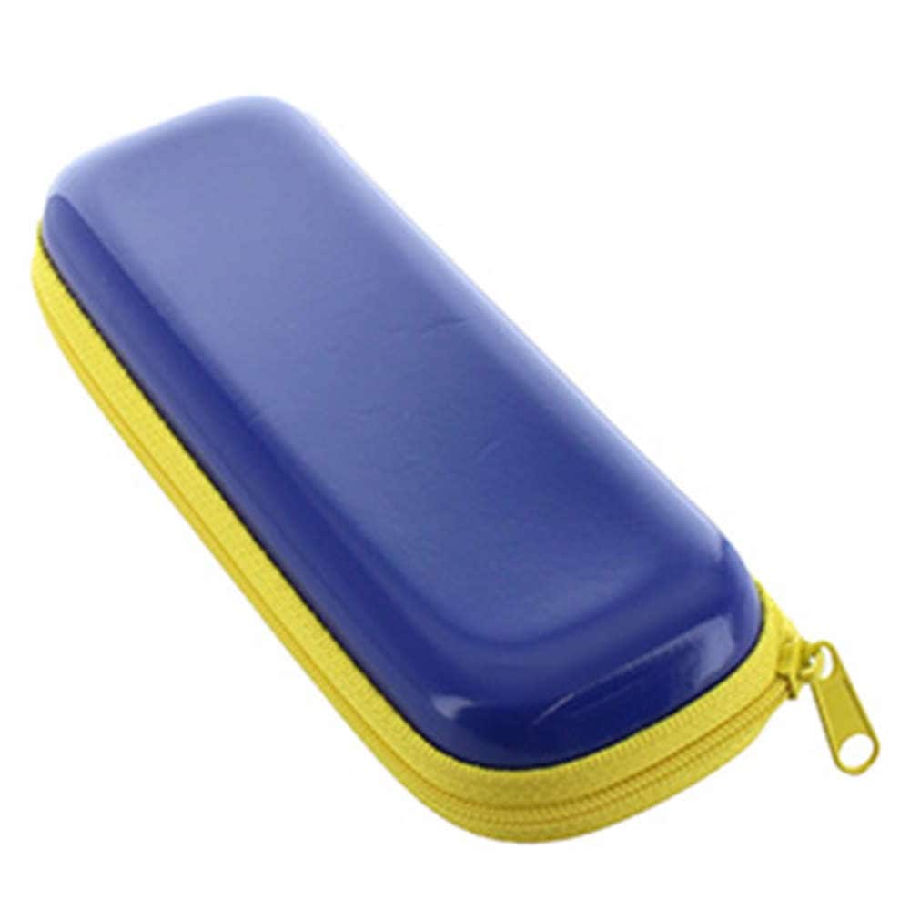 【キッズ】【メガネケース】 バイカラーキッズ ウレタンセミハードケース：ブルー