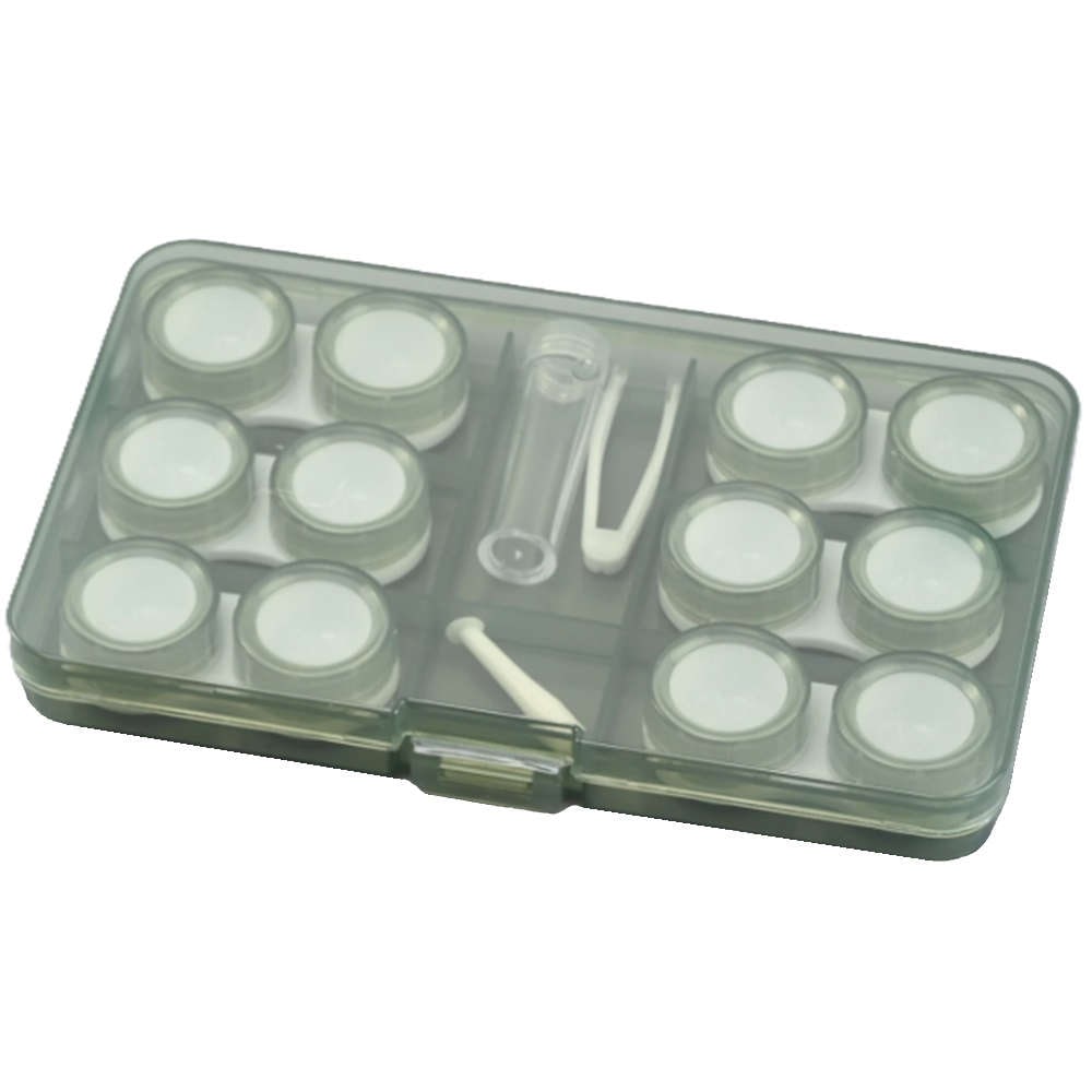 【レンズケース】【コンタクトレンズ】 コンタクトレンズケース　6セットケース：グリーン