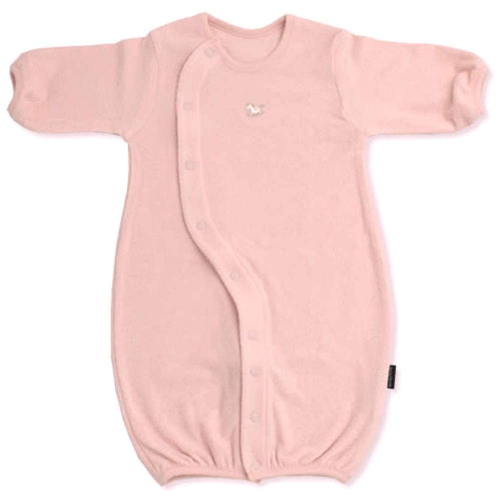 【新生児】パイル 2WAYドレス カバーオール：ピンク【50-60cm】