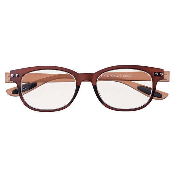 PCメガネ】 ブルーライトカット パソコングラス リラクションBYカラフルック：ブラウン