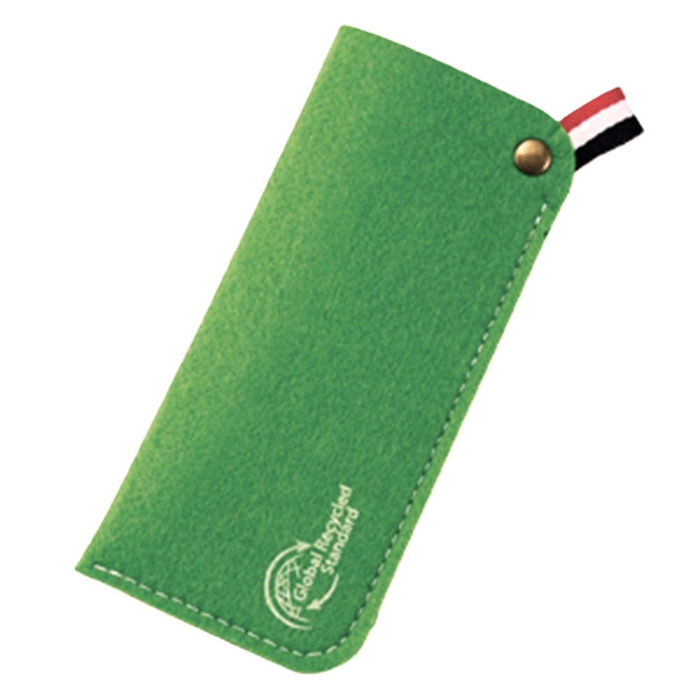 【メガネケース】 ソフトメガネケース SURE：グリーン