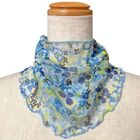 【気管切開】【喉頭摘出】【永久気管孔】　シルクネックカバー かぶるタイプ：ビオラブルー