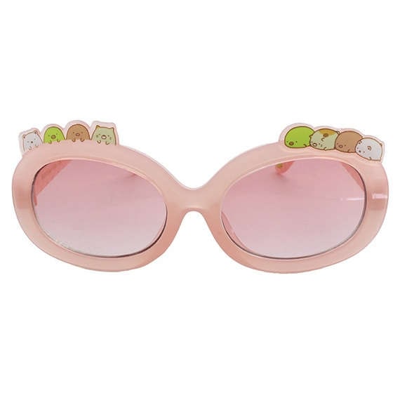 【紫外線対策】 キッズサングラス：すみっこぐらし ピンク