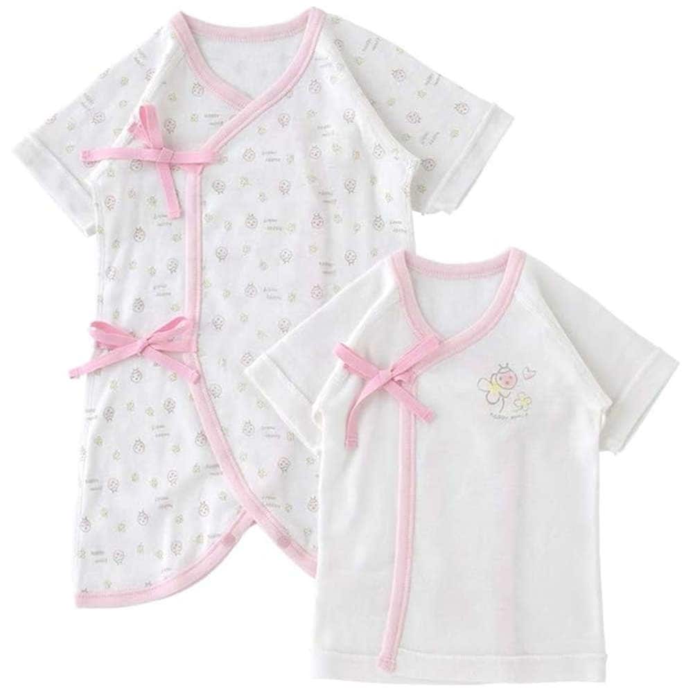 【新生児】 短肌着・コンビ肌着セット てんとうむし 【サイズ50-60cm】