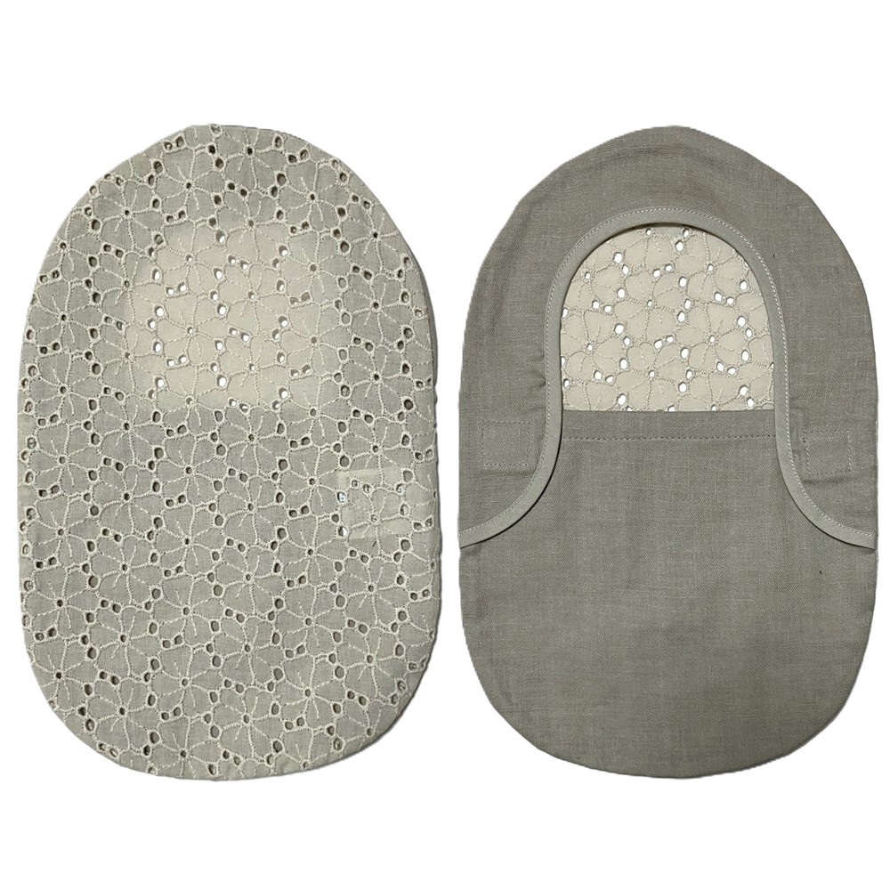 【オストメイト】【ストーマ】【人工肛門】 着せ替えストーマパウチカバー カバコさん：レースグレー