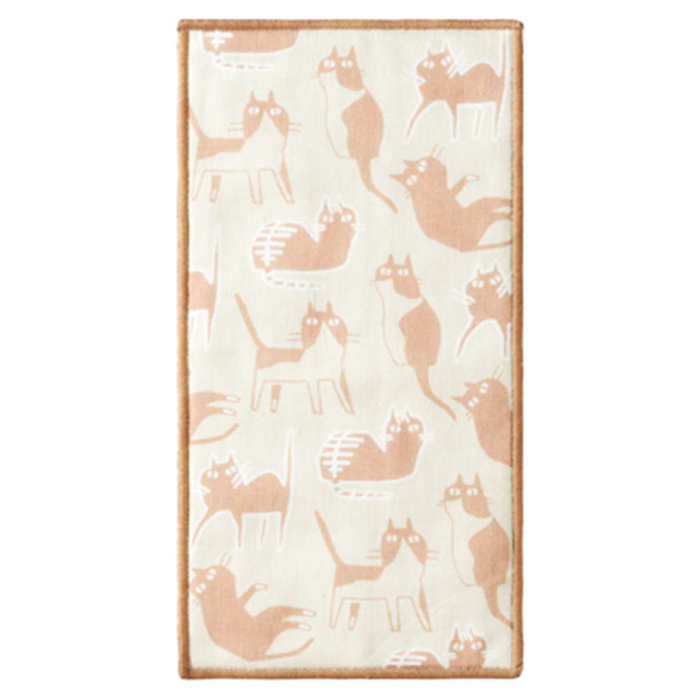 【メガネ拭き】ハンカチメガネクロス ドチモ 12X23:ねこ