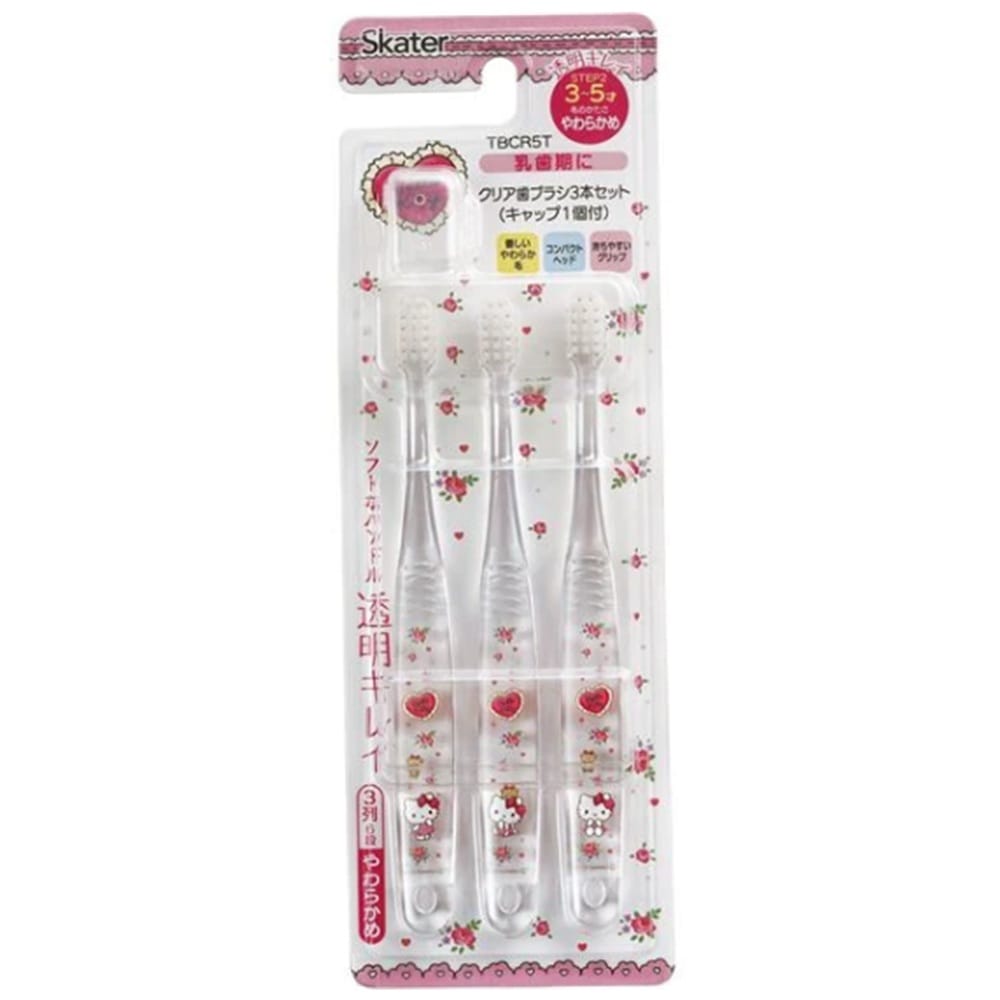 クリア歯ブラシ ハローキティ 3本入