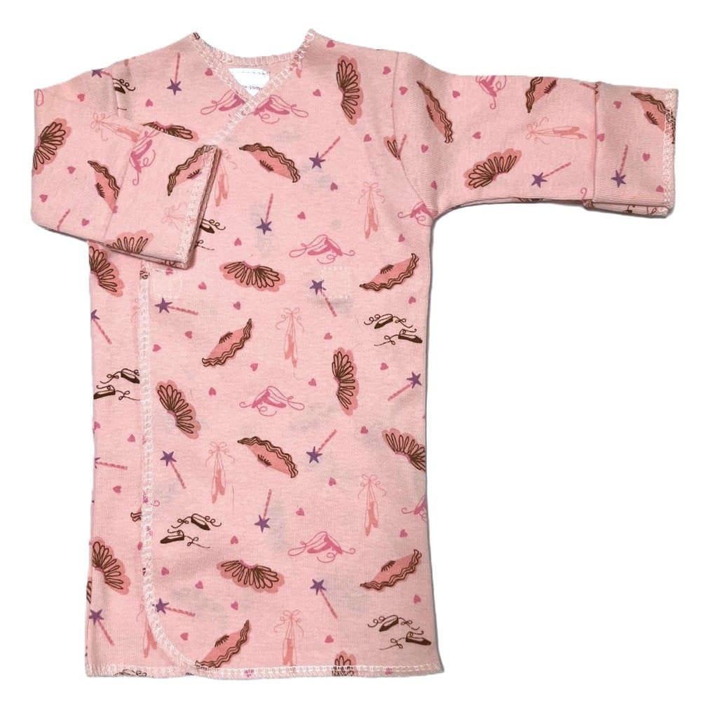 【未熟児】【低出生体重児】【早産児】【NICU】用 ベビー服：長袖長肌着 バレエ