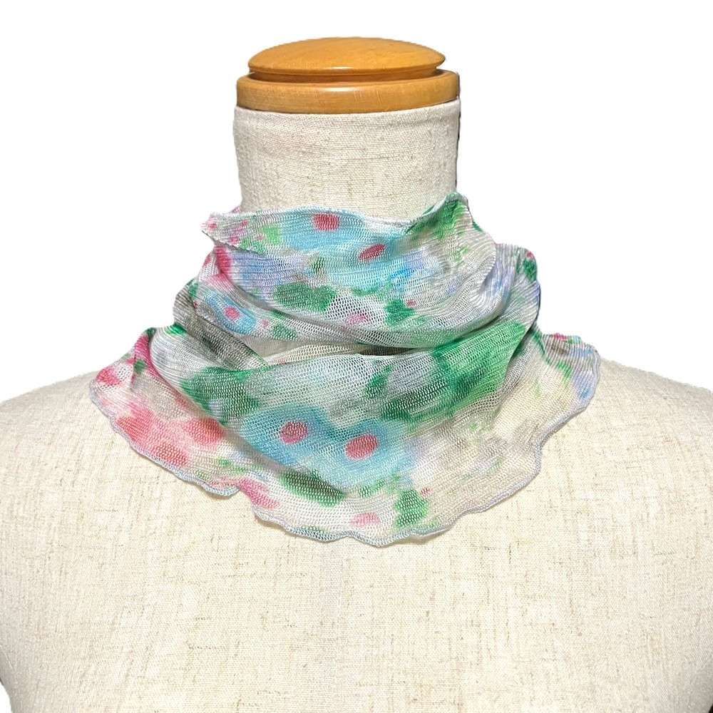 【気管切開】【喉頭摘出】【永久気管孔】　シルクネックカバー かぶるタイプ：スイサイ