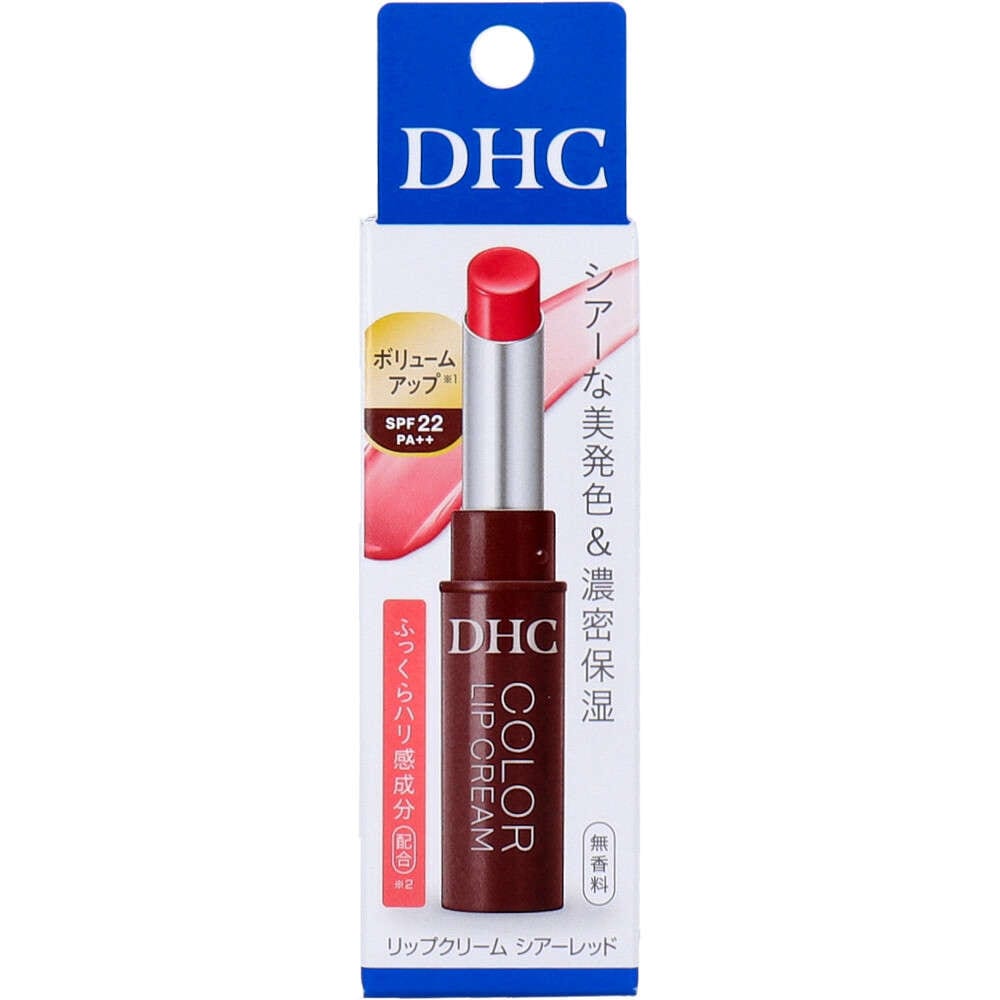 DHC リップクリーム シアーレッド SPF22 PA++ 無香料 1.5g