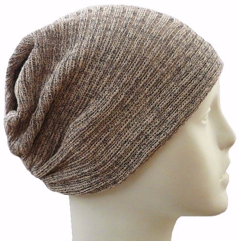 【抗がん剤治療】【医療用帽子】【ケア帽子】 大杉ニットルームキャップ：２型 ピンクブルー