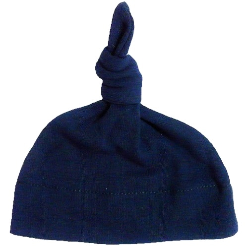 【未熟児】【低出生体重児】【早産児】【NICU】用 ベビー服：ノット帽子 ネイビー