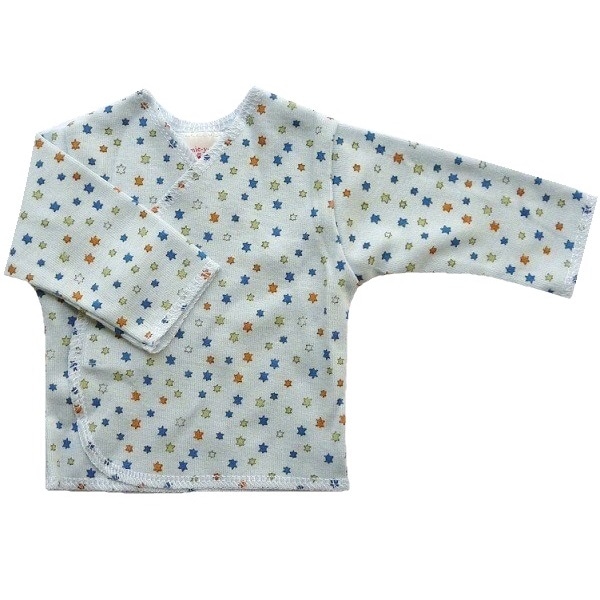 【未熟児】【低出生体重児】【早産児】【NICU】用 ベビー服： 長袖トップス ブルースター
