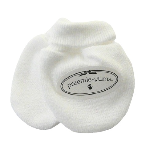 【未熟児】【低出生体重児】【早産児】【NICU】用 ベビー服：ミトン ホワイト