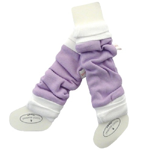 【未熟児】【低出生体重児】【早産児】【NICU】用 ベビー服:レッグウォーマー ラベンダー