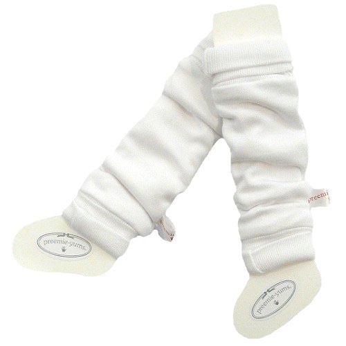 【未熟児】【低出生体重児】【早産児】【NICU】用 ベビー服：レッグウォーマー ホワイト