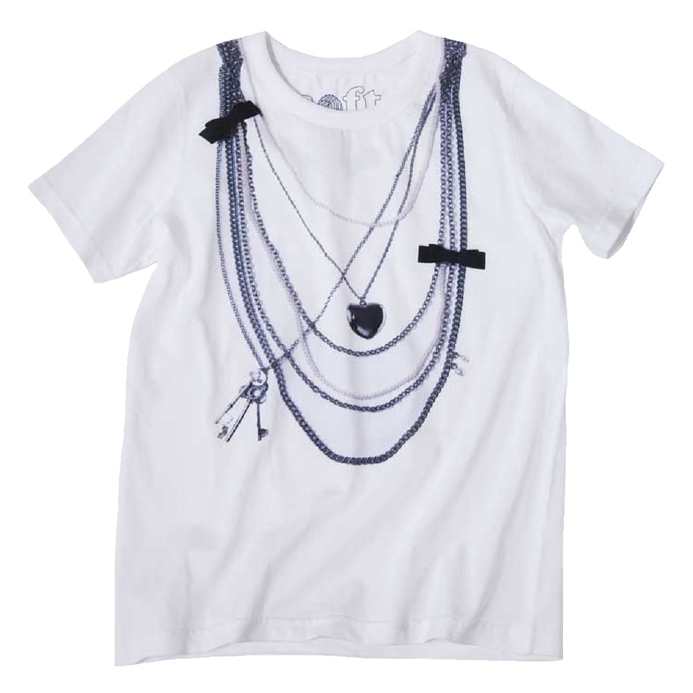 【感覚・触覚過敏症】【アトピー】【敏感肌】 子供服：Tシャツ：ネックレス【XS/3-4歳】