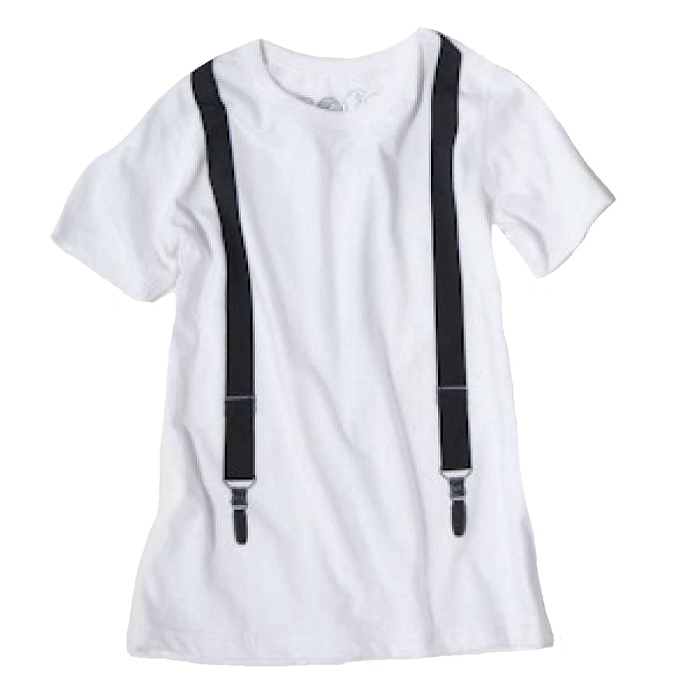 【感覚・触覚過敏症】【アトピー】【敏感肌】 子供服:Tシャツ:サスペンダー【XS/3-4歳】
