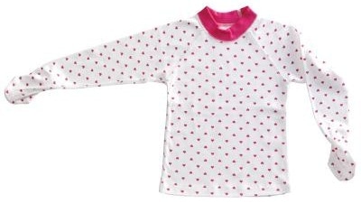 【アトピー】【水疱瘡】【皮膚炎】 100%オーガニックコットン ミトンTシャツ スィートハート （サイズ60）