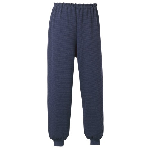 【入院】【車椅子】【介護】　裾リブ付きズボン：ネイビー