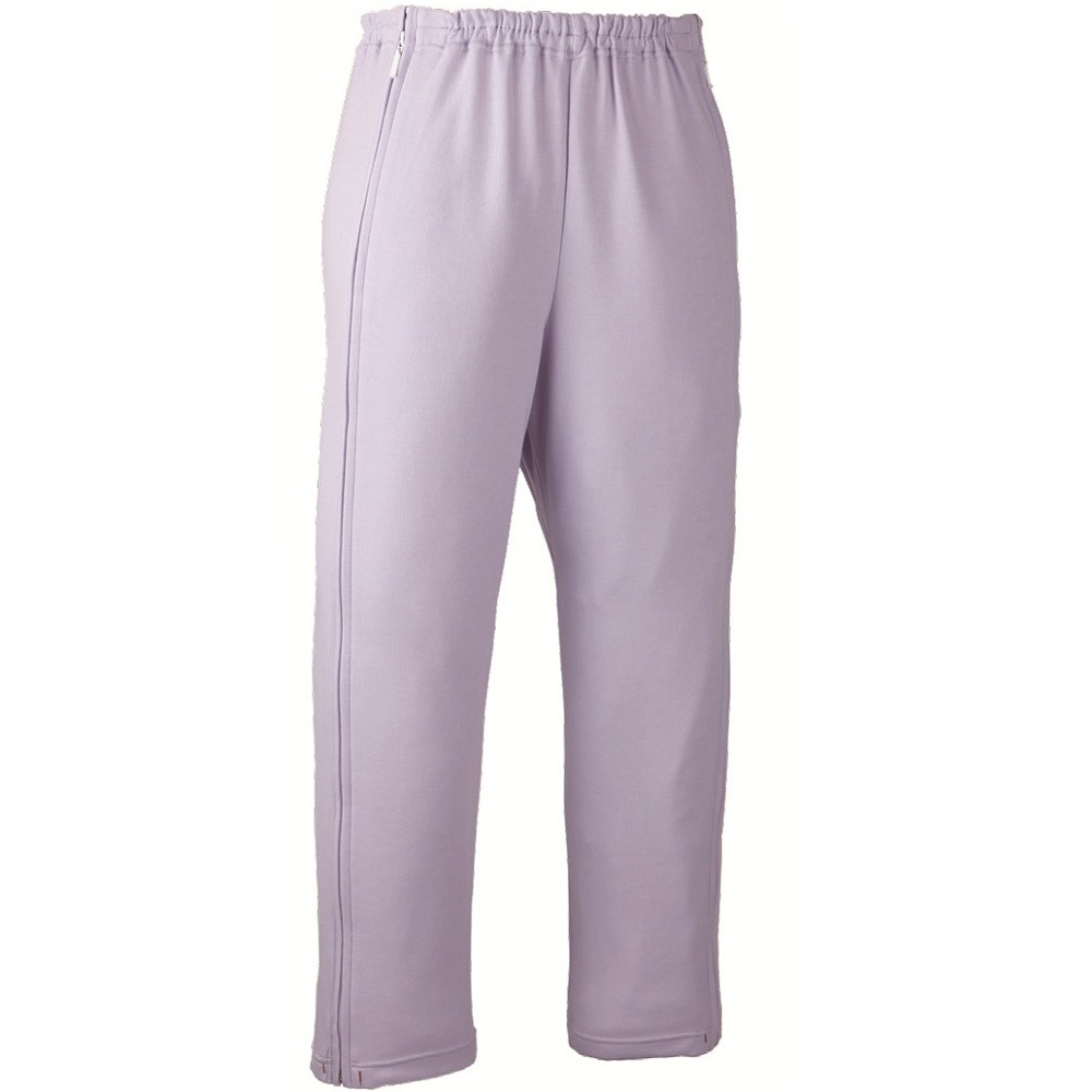 【入院】【車椅子】【介護】 楽々ロングパンツ フルオープンタイプ：パープル