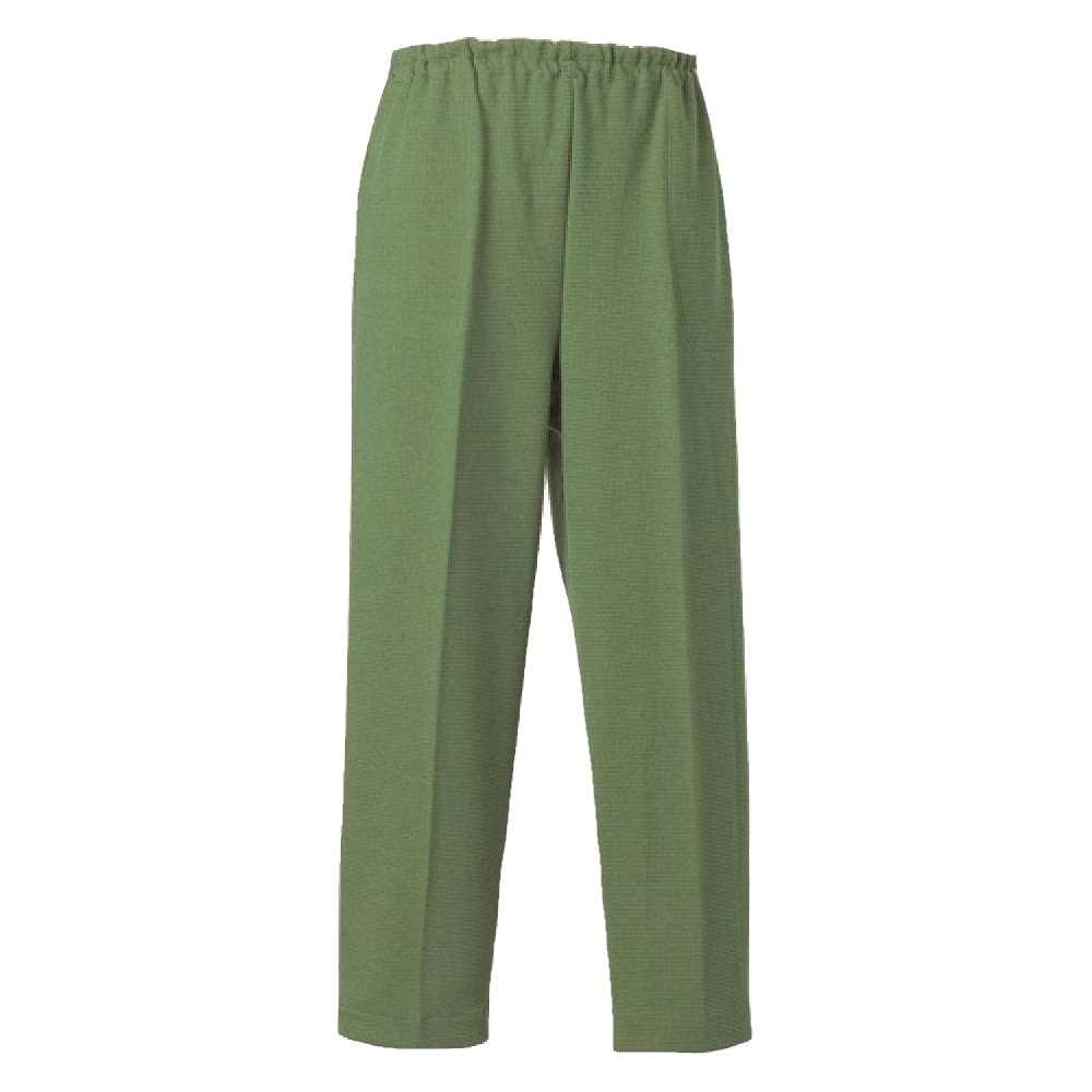 【入院】【車椅子】【介護】　ストレートズボン：グリーン